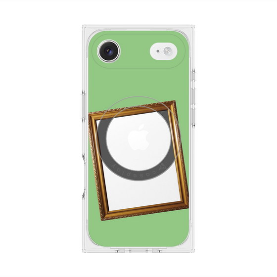 Premium Square Case with MagSafe［ Photo Frame - Light Green ］
