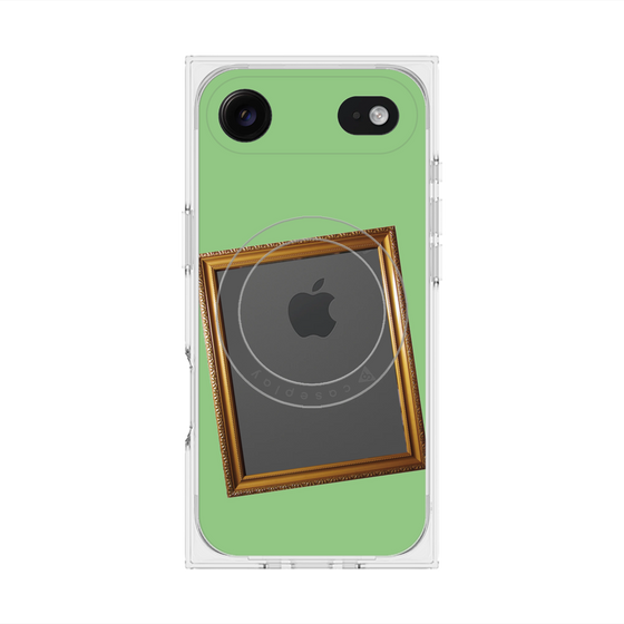 Premium Square Case with MagSafe［ Photo Frame - Light Green ］