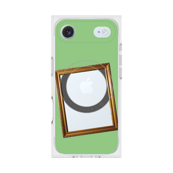 Premium Square Case with MagSafe［ Photo Frame - Light Green ］