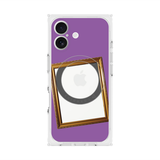 Premium Square Case with MagSafe［ Photo Frame - Purple ］