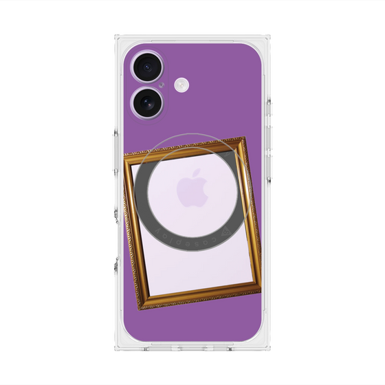 Premium Square Case with MagSafe［ Photo Frame - Purple ］