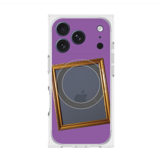 Premium Square Case with MagSafe［ Photo Frame - Purple ］