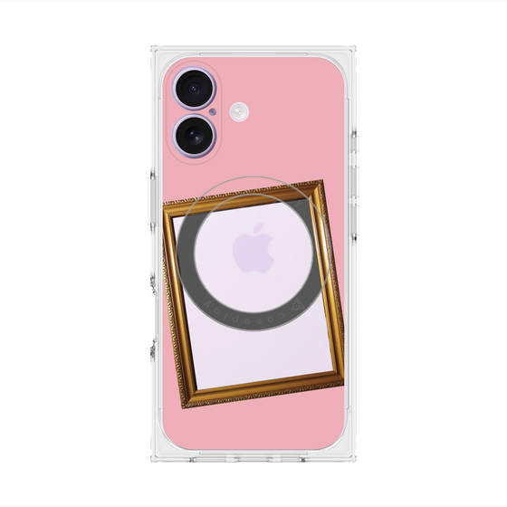 Premium Square Case with MagSafe［ Photo Frame - Pink ］