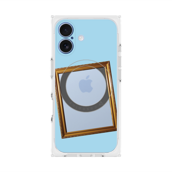 Premium Square Case with MagSafe［ Photo Frame - Light Blue ］