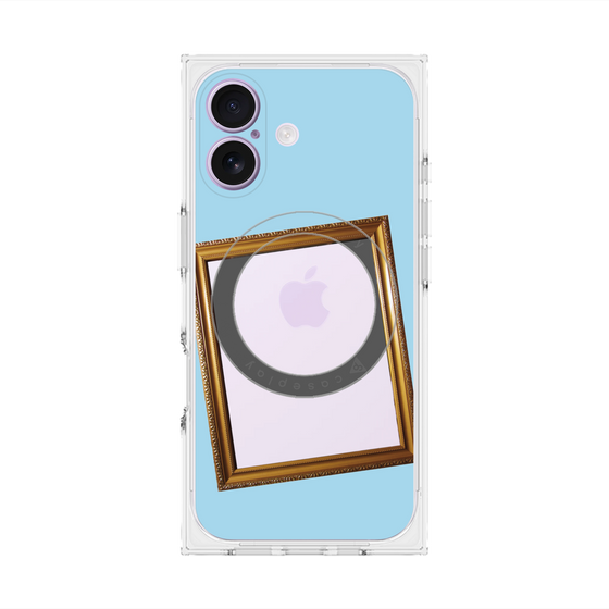 Premium Square Case with MagSafe［ Photo Frame - Light Blue ］