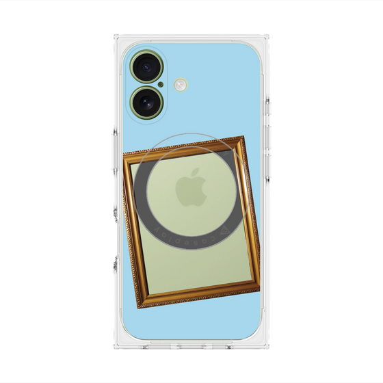 Premium Square Case with MagSafe［ Photo Frame - Light Blue ］