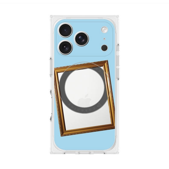 Premium Square Case with MagSafe［ Photo Frame - Light Blue ］