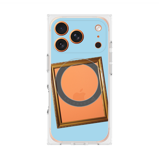 Premium Square Case with MagSafe［ Photo Frame - Light Blue ］