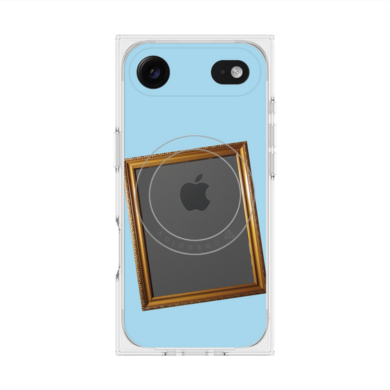 Premium Square Case with MagSafe［ Photo Frame - Light Blue ］