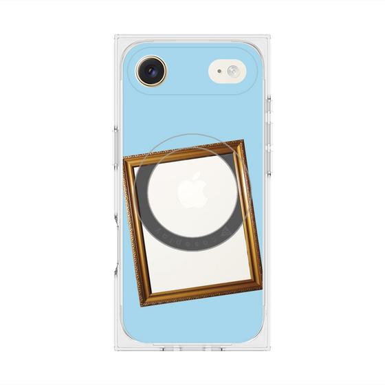 Premium Square Case with MagSafe［ Photo Frame - Light Blue ］