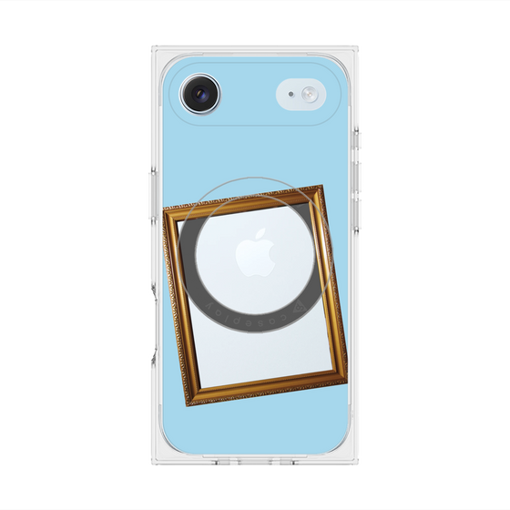 Premium Square Case with MagSafe［ Photo Frame - Light Blue ］