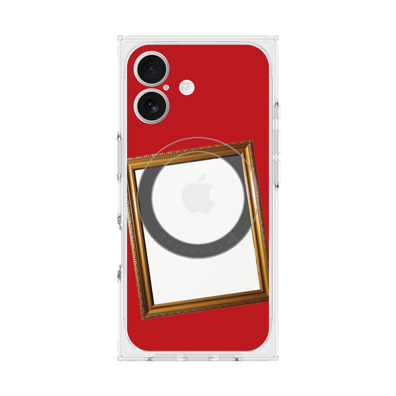 Premium Square Case with MagSafe［ Photo Frame - Red ］