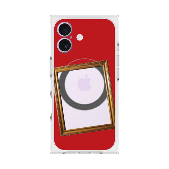 Premium Square Case with MagSafe［ Photo Frame - Red ］