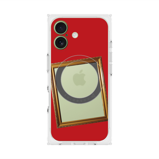 Premium Square Case with MagSafe［ Photo Frame - Red ］