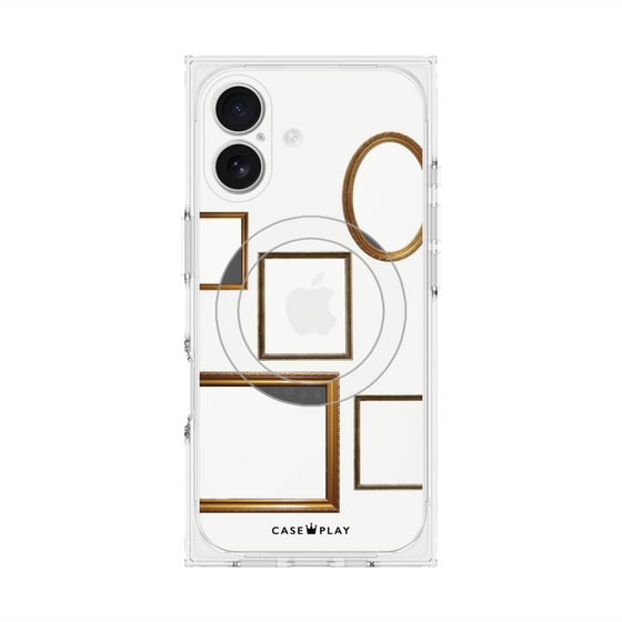 Premium Square Case with MagSafe［ Photo Frames - White ］