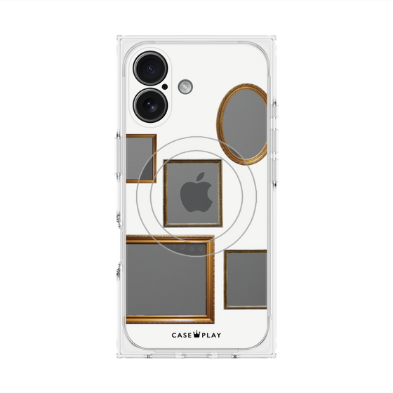 Premium Square Case with MagSafe［ Photo Frames - White ］