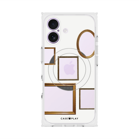 Premium Square Case with MagSafe［ Photo Frames - White ］