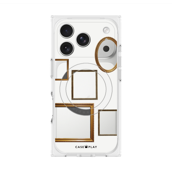 Premium Square Case with MagSafe［ Photo Frames - White ］