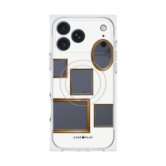 Premium Square Case with MagSafe［ Photo Frames - White ］