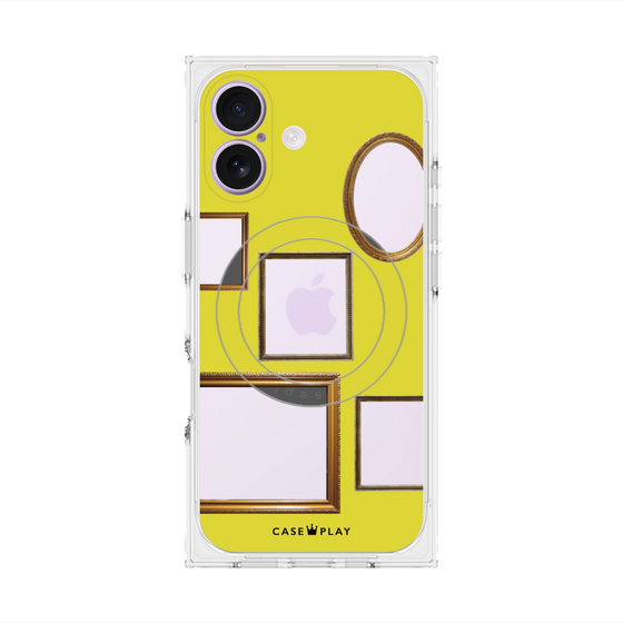 Premium Square Case with MagSafe［ Photo Frames - Yellow ］