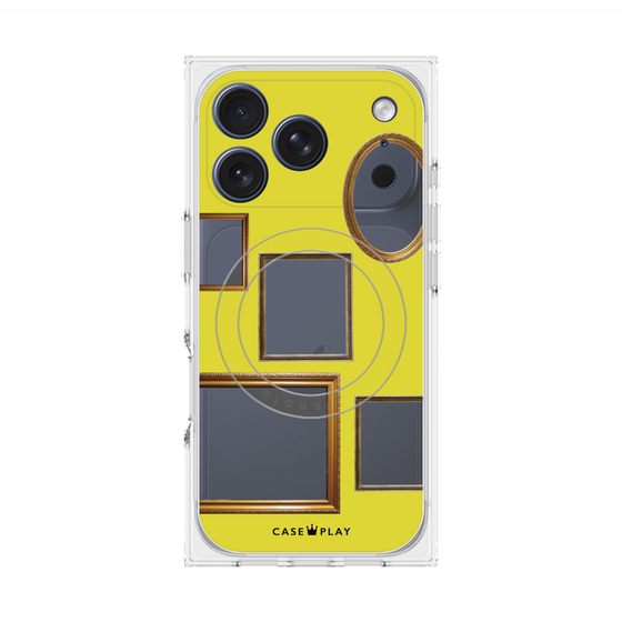 Premium Square Case with MagSafe［ Photo Frames - Yellow ］