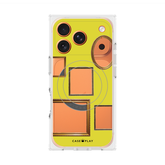 Premium Square Case with MagSafe［ Photo Frames - Yellow ］