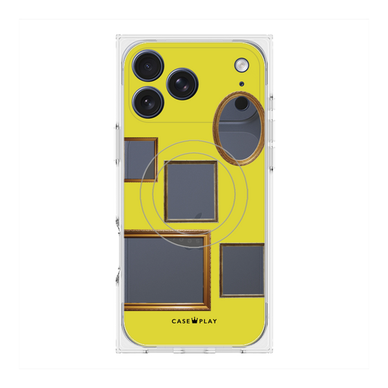 Premium Square Case with MagSafe［ Photo Frames - Yellow ］