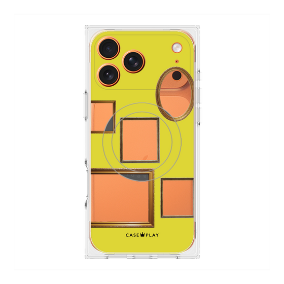 Premium Square Case with MagSafe［ Photo Frames - Yellow ］
