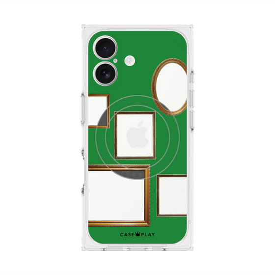 Premium Square Case with MagSafe［ Photo Frames - Green ］