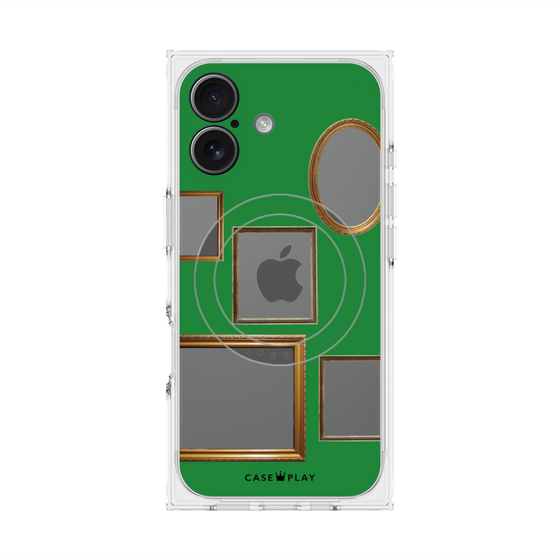 Premium Square Case with MagSafe［ Photo Frames - Green ］