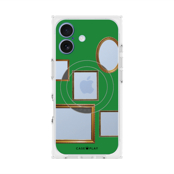 Premium Square Case with MagSafe［ Photo Frames - Green ］
