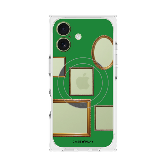 Premium Square Case with MagSafe［ Photo Frames - Green ］