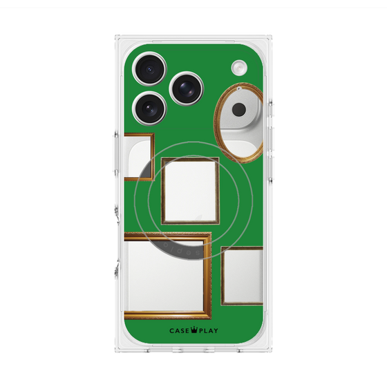 Premium Square Case with MagSafe［ Photo Frames - Green ］