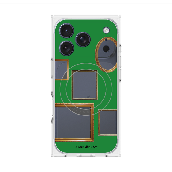 Premium Square Case with MagSafe［ Photo Frames - Green ］