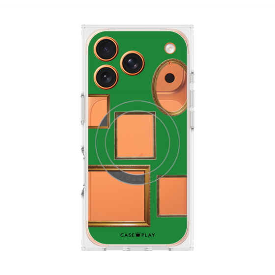 Premium Square Case with MagSafe［ Photo Frames - Green ］
