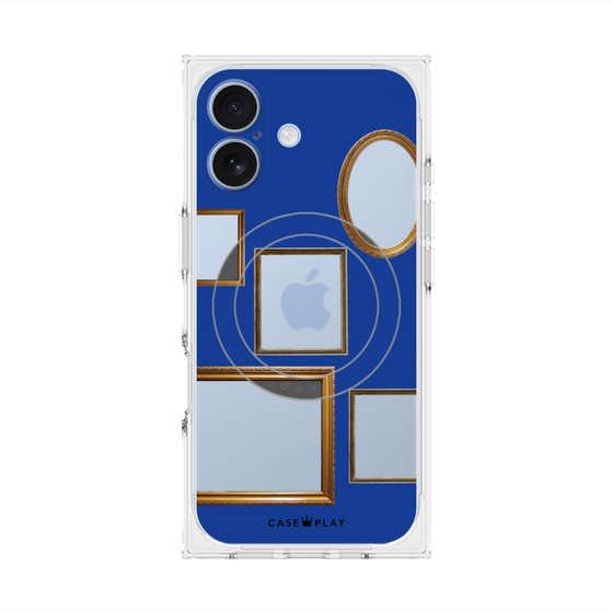 Premium Square Case with MagSafe［ Photo Frames - Blue ］