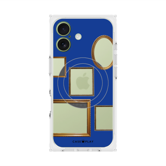 Premium Square Case with MagSafe［ Photo Frames - Blue ］