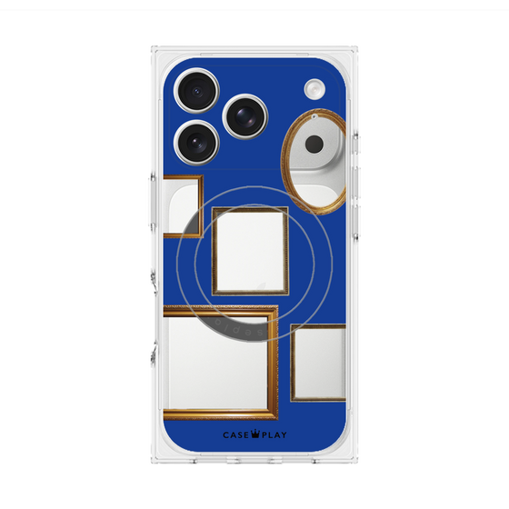 Premium Square Case with MagSafe［ Photo Frames - Blue ］