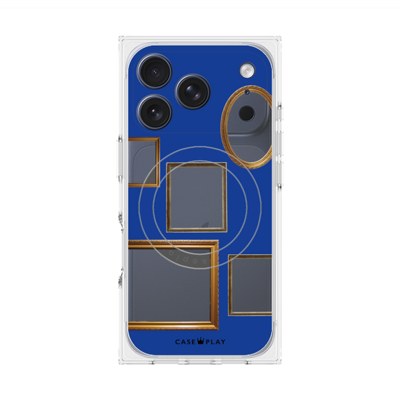 Premium Square Case with MagSafe［ Photo Frames - Blue ］