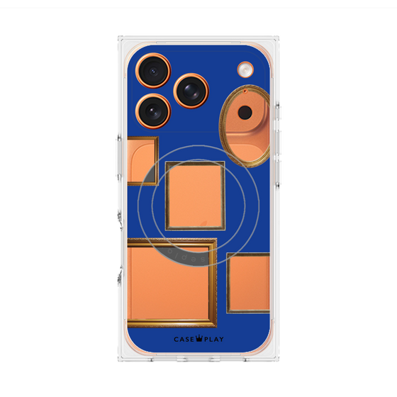 Premium Square Case with MagSafe［ Photo Frames - Blue ］