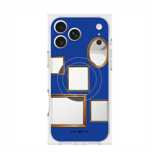 Premium Square Case with MagSafe［ Photo Frames - Blue ］