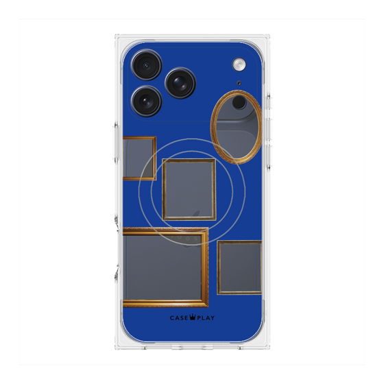 Premium Square Case with MagSafe［ Photo Frames - Blue ］