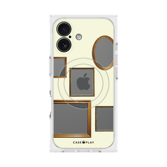 Premium Square Case with MagSafe［ Photo Frames - Ivory ］