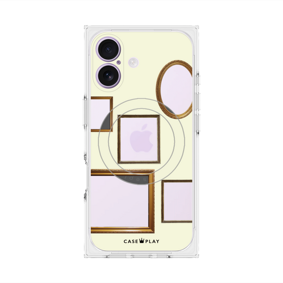 Premium Square Case with MagSafe［ Photo Frames - Ivory ］