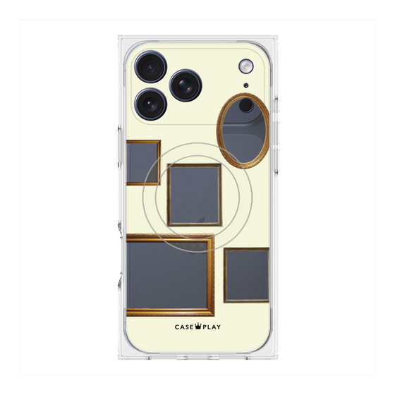 Premium Square Case with MagSafe［ Photo Frames - Ivory ］