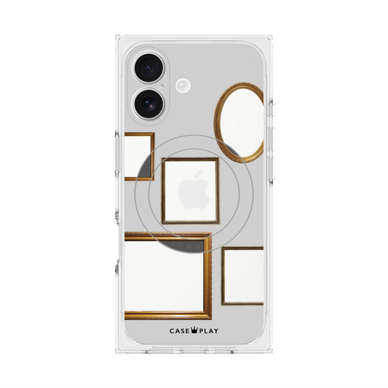 Premium Square Case with MagSafe［ Photo Frames - Light Gray ］