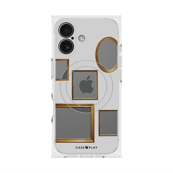 Premium Square Case with MagSafe［ Photo Frames - Light Gray ］