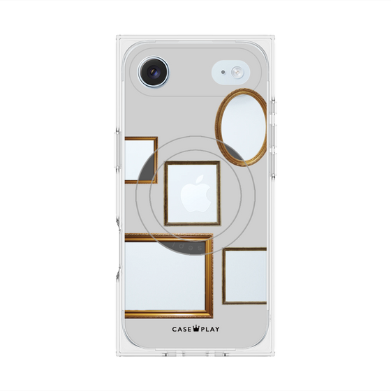 Premium Square Case with MagSafe［ Photo Frames - Light Gray ］