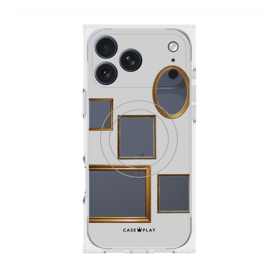 Premium Square Case with MagSafe［ Photo Frames - Light Gray ］