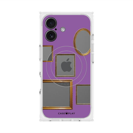 Premium Square Case with MagSafe［ Photo Frames - Purple ］